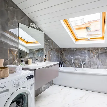 Sloping Roof In The Center Of Apartman *